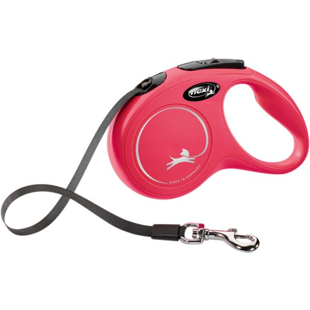 Lesa Flexi Classic, Banda, S: 5 m/15 kg, Rosu, 11833 [2]