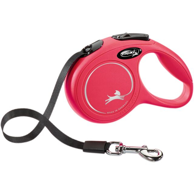 Lesa Flexi Classic, Banda, XS: 3 m/12 kg, Rosu, 11823 [2]
