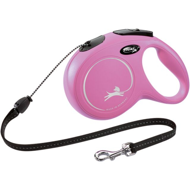 Lesa Flexi Classic, Snur, M: 8 m/20 kg, Roz, 11816 [2]