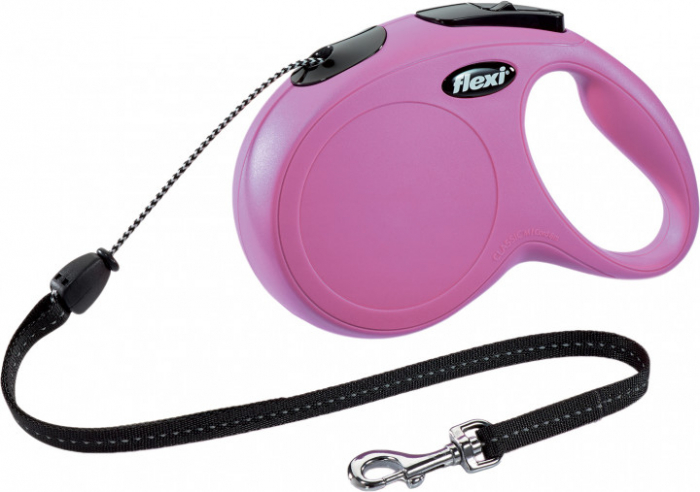Lesa Flexi Classic, Snur, M: 8 m/20 kg, Roz, 11816 [1]
