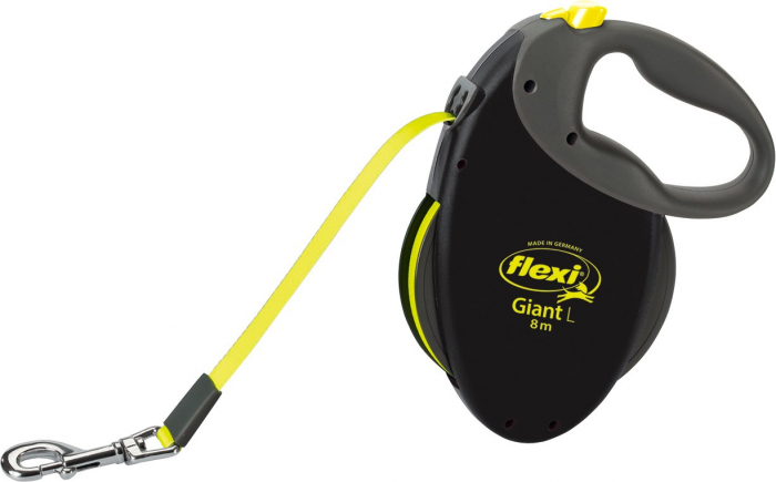 Lesa Flexi Giant, Banda, L: 8 m/50 kg, Negru/ Galben Neon, 20929 [2]