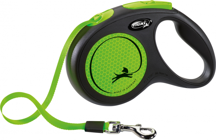 Lesa Flexi Neon, Banda, M: 5 m/25 kg, Verde Neon, 209324 [2]