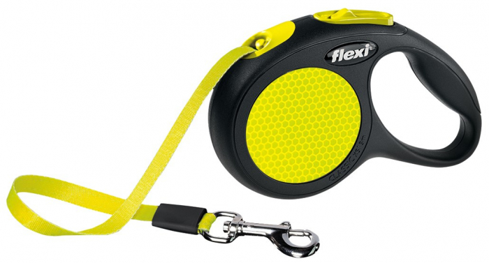 Lesa Flexi Neon, Banda, XS: 3 m/12kg, Galben Neon 209301 [2]