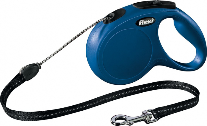 Lesa Flexi Classic, Snur, M: 5 m/20 kg, Albastru, 11792 [1]