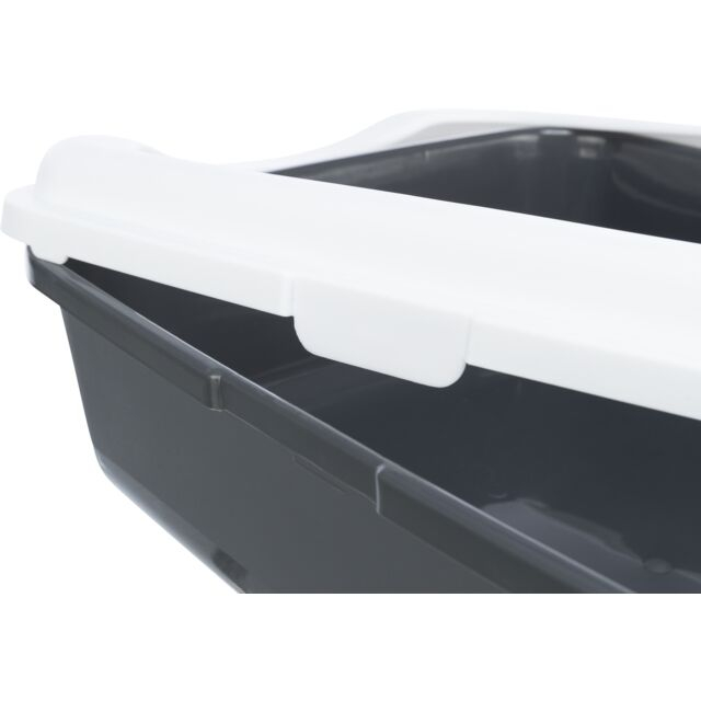 Litiera Classic, Cu Rama, 37 x 15 x 48 cm, Gri/Alb, 40184 [3]