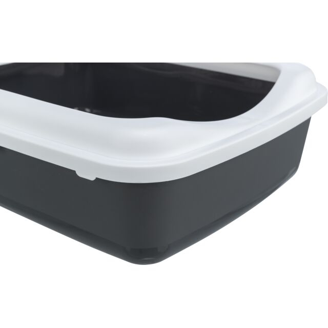 Litiera Classic, Cu Rama, 37 x 15 x 48 cm, Gri/Alb, 40184 [2]