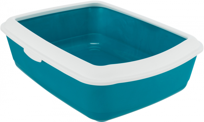 Litiera Classic, Cu Rama, 37 x 15 x 48 cm, Albastru Petrol/Alb, 40180 [4]