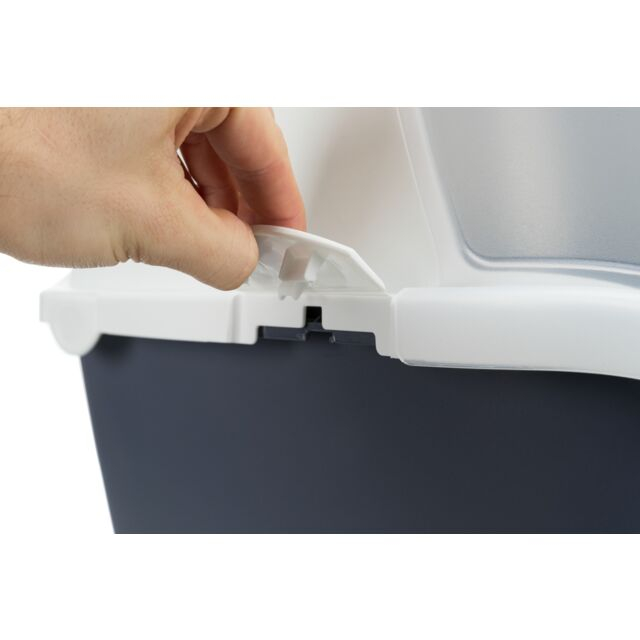 Litiera Vico Open Top, Cu Capac Si Lopatica, 40x40x56 cm, Albastru/Alb, 40341 [5]