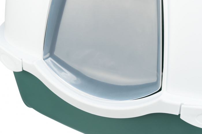 Litiera Berto Davio Top, Cu Capac Si Filtru De Carbon, 56 x 39 x 39 cm, Verde/Alb, 40570 [6]