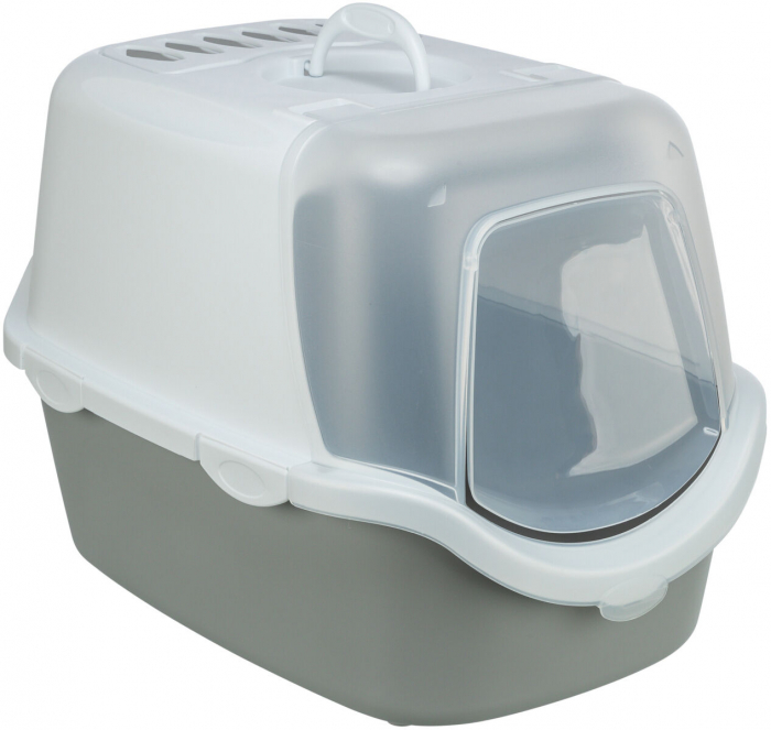 Litiera Vico Open Top, Cu Capac Si Lopatica, 40x40x56 cm, Gri Deschis/Alb, 40343 [1]