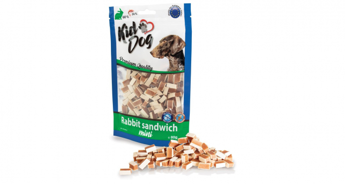 Recompense Pentru Caini, Mini Sandwich Cu Iepure, 80 g, A04813 [1]