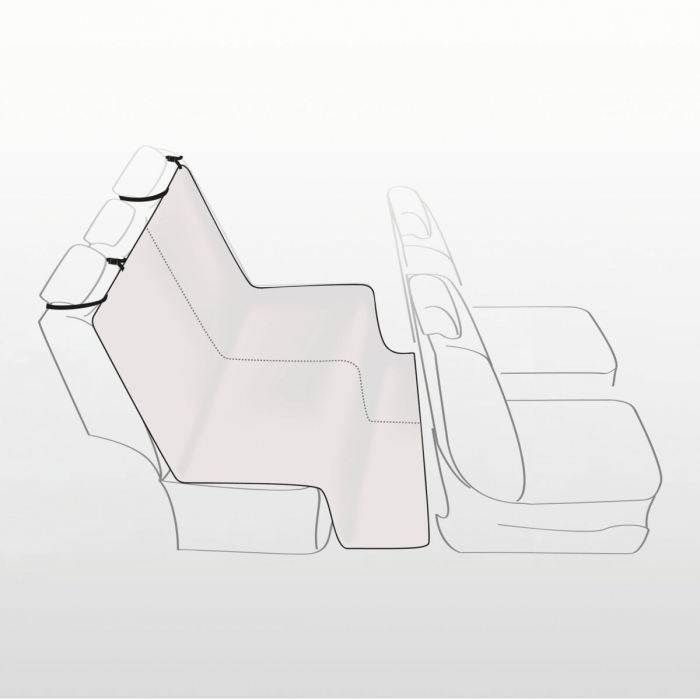 Husa Protectie Bancheta Auto, 1.40x1.20 m, Bej, 13237	 [3]