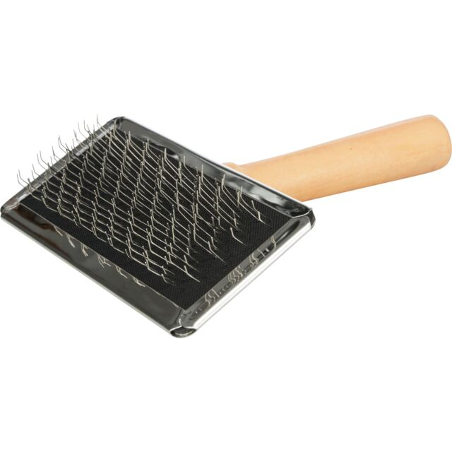 Perie Soft Cu Pieptene De Curatat, Maner Lemn, 9x13 cm, 2354 [2]