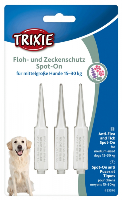 Picaturi Antiparazitare Naturale Pentru Caini, Spot-On, 15-30 kg, 3x3 ml, 25376	 [3]