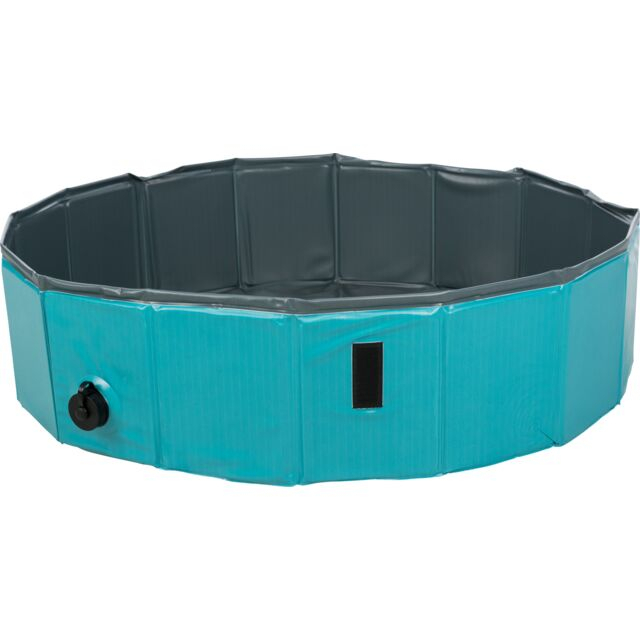 Piscina Pentru Caini, Plastic,120x30 cm, Petrol/Gri, 39482 [2]