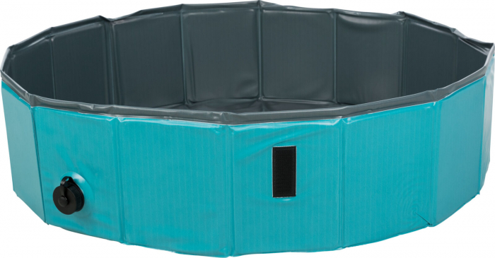 Piscina Pentru Caini, Plastic,80x20 cm, Petrol/Gri, 39481 [2]