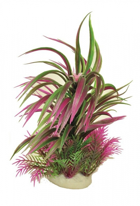 Planta Arficiala Pentru Acvariu, 23 cm, Mov/Verde, 0F02	 [1]
