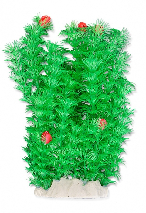 Planta Artificiala Pentru Acvariu, 20 cm, Verde/Rosu, 2F14	 [2]