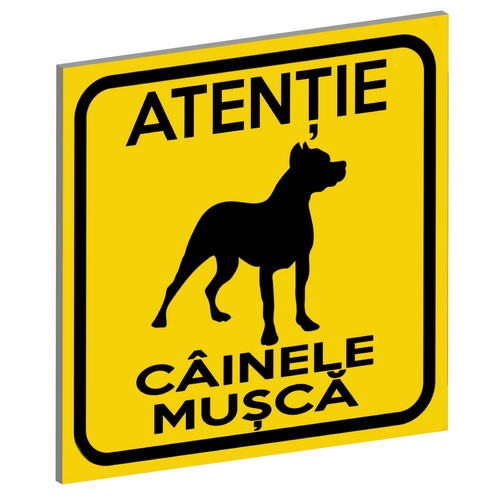 Pliant Pvc "Cainele Musca" 15 x 15 cm, Galben-Negru, (Tip 6) [2]