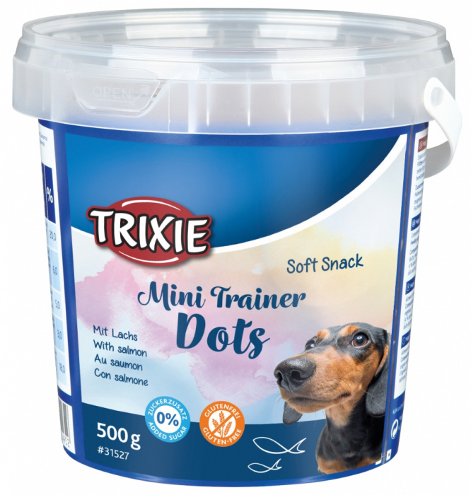 Recompense Pentru Caini, Soft Mini Trainer Dots Cu Somon, 500 g, 31527	 [1]