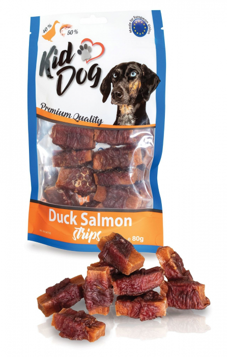 Recompense Pentru Caini, Fasii De Somon Invelite Cu Carne Rata 80 g, A04705 [2]