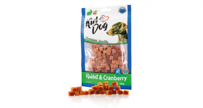 Recompense Pentru Caini, Mini Cuburi Cu Iepure Si Merisoare, 80 g, A04819 [2]
