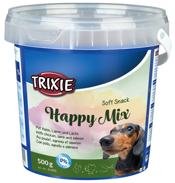 Recompense Pentru Caini, Soft Happy Mix Cu Pui/Miel/Somon, 500 g, 31495	 [2]