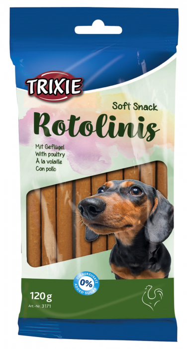 Recompense Pentru Caini, Soft Rotolinis Cu Pui, 12 buc 120 g 12 cm, 3171	 [2]