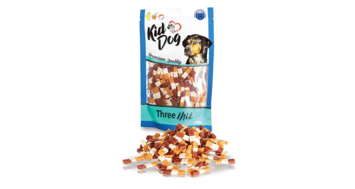 Recompense Pentru Caini, Three Mix Cu Pui/Rata/Cod 80 g A04539	 [3]