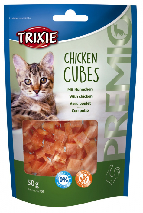 Recompense Pentru Pisici, Premio, Cuburi Cu Pui, 50 g 42706 [2]