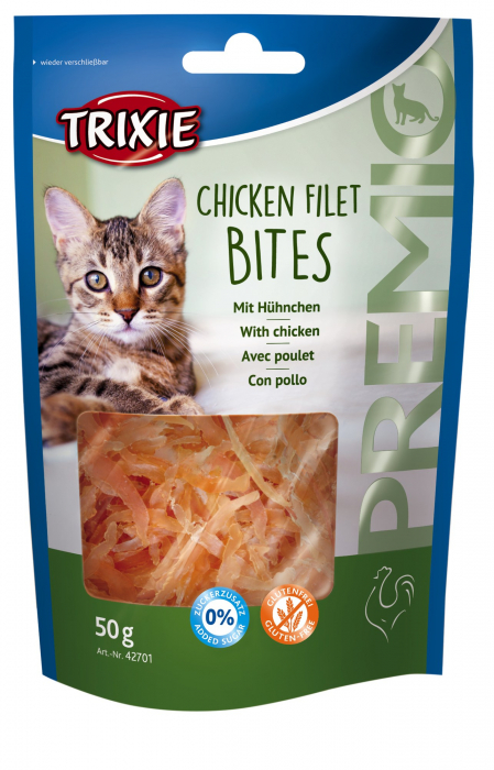 Recompense Pentru Pisici, Premio, Filet Bites Cu Pui, 50 g, 42701 [2]
