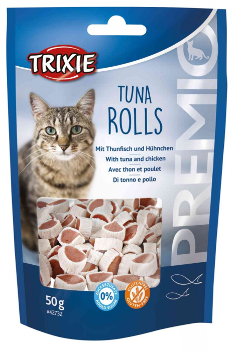 Recompense Pentru Pisici, Premio, Rulouri Cu Ton Si Pui, 50 g, 42732 [1]