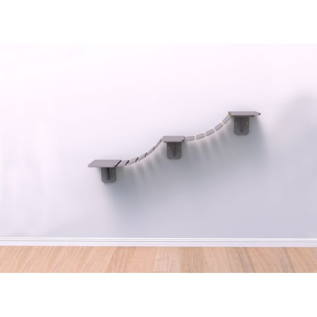 Scara De Alpinism Pentru Montare Pe Perete, 150x30 cm, Taupe, 49930	 [6]
