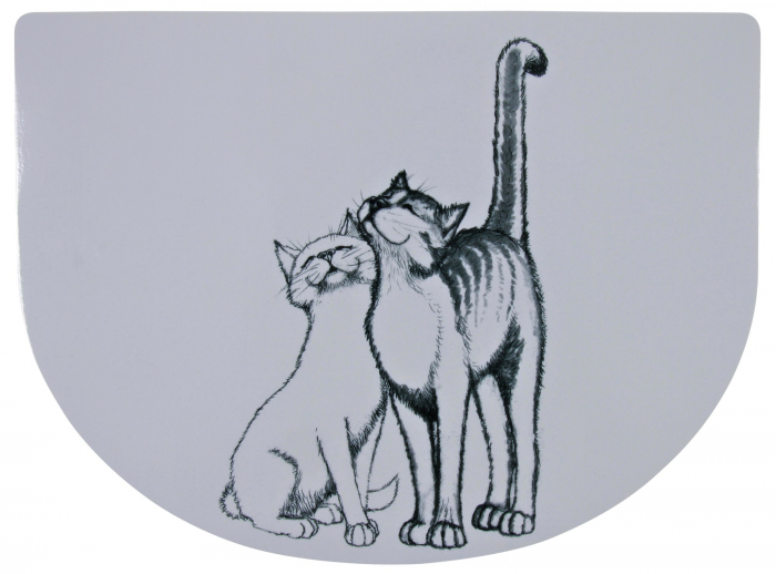 Servet Pussy Cats Pentru Castron, Pisici, Plastic, 40x30 cm, Alb, 24540 [2]