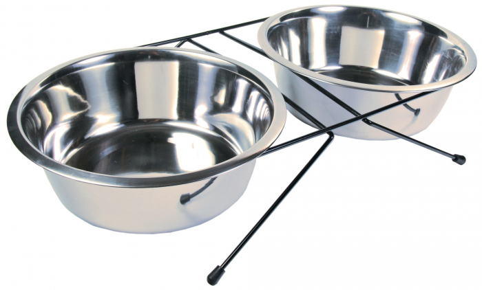 Set 2 Castroane Inox Cu Suport Metalic, 2x2.8 l/ 24 cm/52x11x30 cm, 24834 [2]