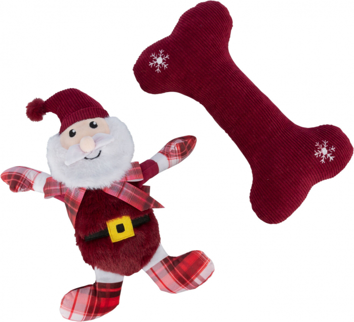 Set 2 X Jucarii Pentru Caini, Xmas Os Si Mos Craciun, Plus, 30 cm, 92595 [2]