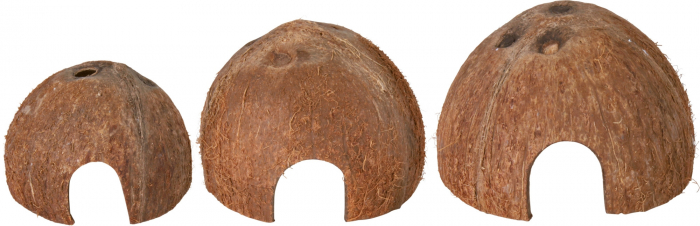 Set 3 Casute Nuci De Cocos, Pentru Rozatoare/Reptile, 8/10/12 cm, 76160 [2]