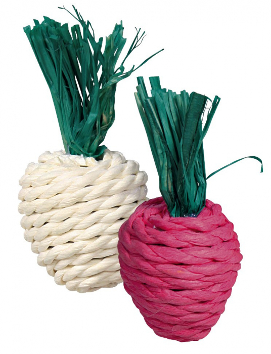 Set Jucarii Din Paie Pentru Rozatoare, Ridichi, 8 cm, 2 buc, 6193	 [2]