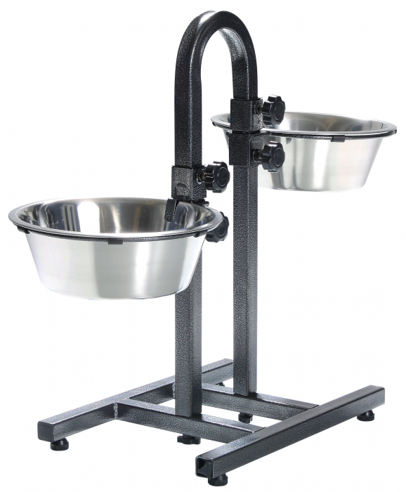 Stativ Reglabil Cu 2 Castroane Inox, 2x2.8 l/ 24 cm, 2497 [3]