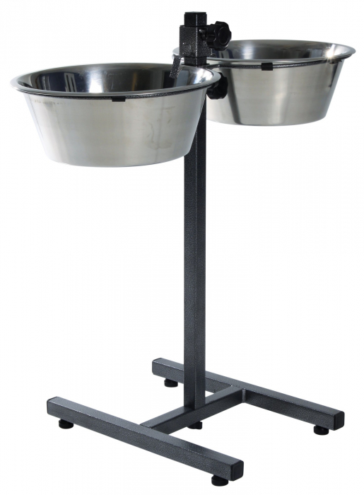 Stativ Reglabil Cu 2 Castroane Inox, 2x4.5 l/28 cm, 24923 [2]