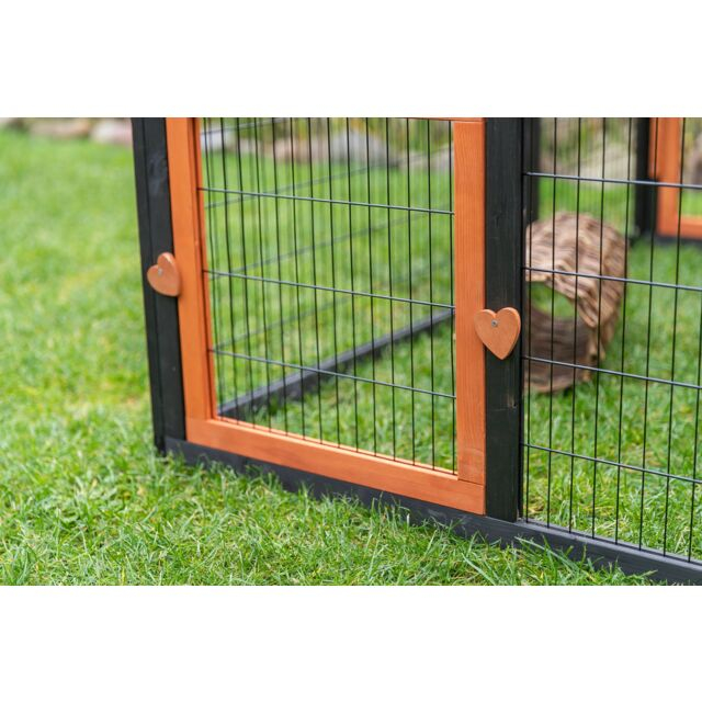Tarc Exterior Cu Capac Pentru Rozatoare, 150x53x150 cm, Negru/Maro, 62286 [11]