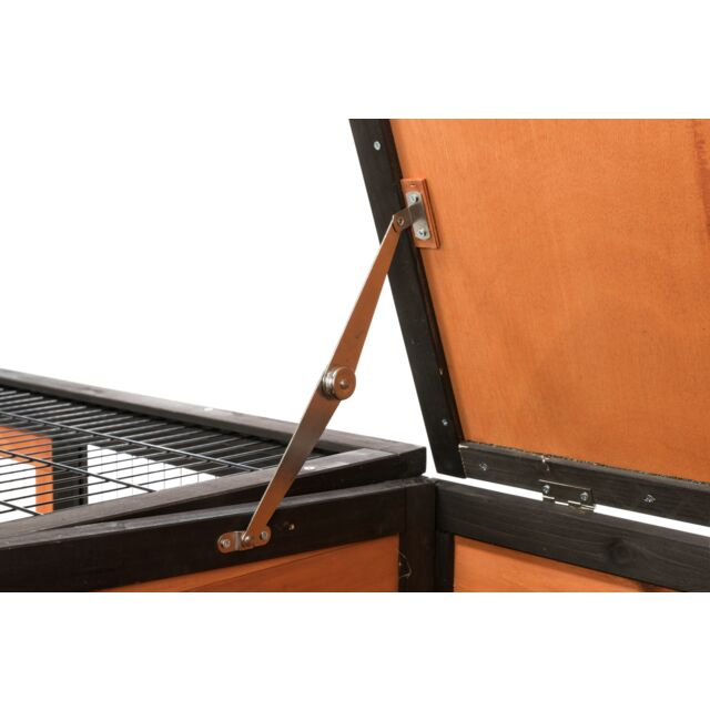 Tarc Exterior Cu Capac Pentru Rozatoare, 150x53x150 cm, Negru/Maro, 62286 [7]