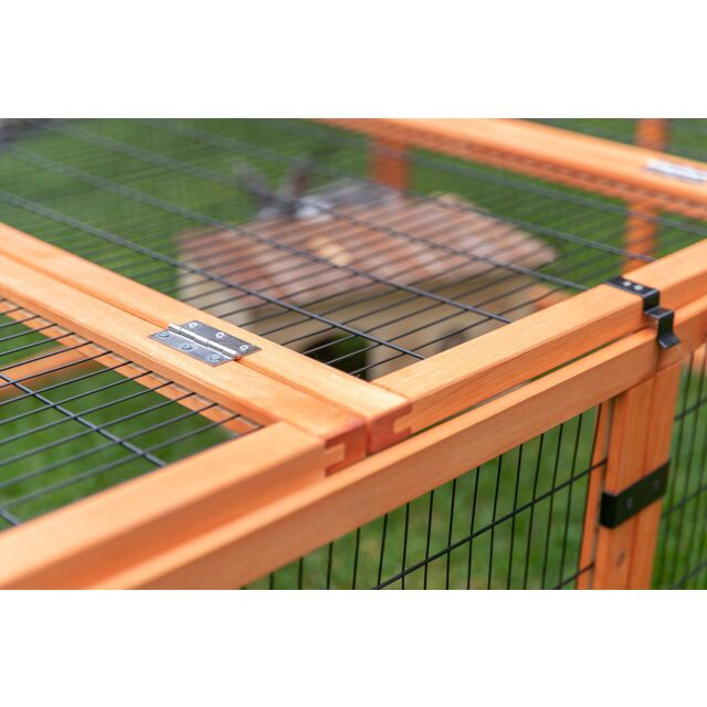 Tarc Exterior Cu Capac Pentru Rozatoare, 174x48x109 cm, Maro, 62282 [5]