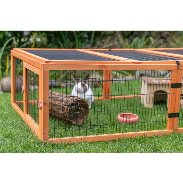 Tarc Exterior Cu Capac Pentru Rozatoare, 174x48x109 cm, Maro, 62282 [4]