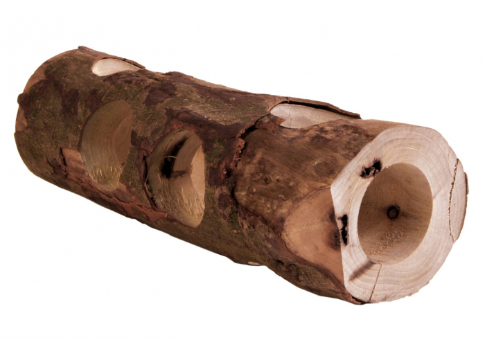 Tunel Tub Pentru Hamsteri, Lemn, 7-8 cmx30 cm, Maro, 6131	 [2]