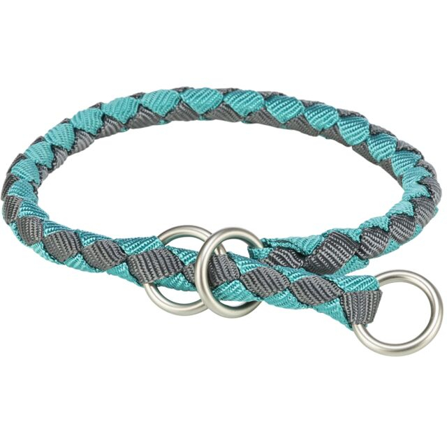 Zgarda Cavo Coarda, Semistrangulanta, L-XL: 52-60 cm/ 18 mm, Aqua/Grafit, 144128 [1]