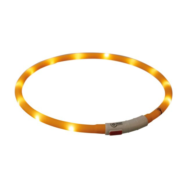 Zgarda Cu Led, Incarcare USB, XS-XL: 70 cm/10 mm, Portocaliu, 12646 [2]