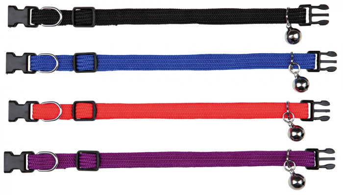 Zgarda Pentru Pisici, Elastica, Cu Clopotel, Diverse Culori, 4154	 [2]