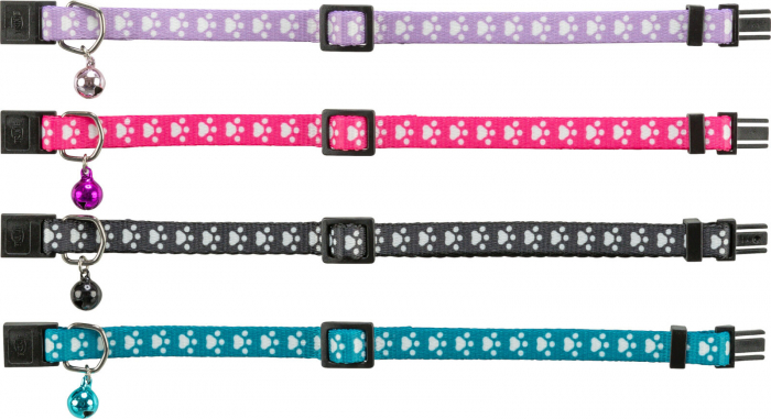 Zgarda Pentru Pisici, Elastica, Cu Clopotel, Model Labute, Diferite Culori, 4202 [2]