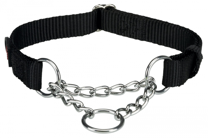 Zgarda Semistrangulanta, Premium, M-L: 35-50 cm/20 mm, Negru, 202801	 [2]